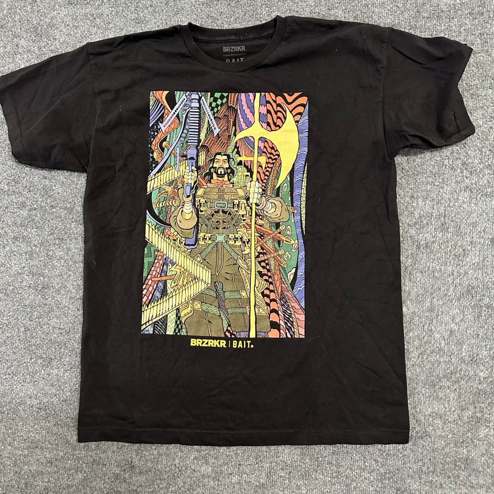 BAIT T-Shirt Mens XL Black BRZRKR Keanu Reeves Comic Graphic Cotton USA Printed